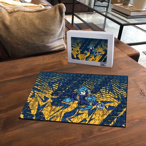 Parramatta Eels Rugby Puzzle Fierce Mascot Geometric Tribal Art