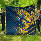 Parramatta Eels Rugby Quilt Fierce Mascot Geometric Tribal Art