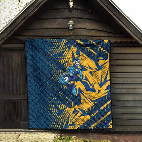 Parramatta Eels Rugby Quilt Fierce Mascot Geometric Tribal Art