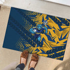 Parramatta Eels Rugby Rubber Doormat Fierce Mascot Geometric Tribal Art