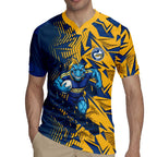 Parramatta Eels Rugby Rugby Jersey Fierce Mascot Geometric Tribal Art