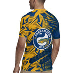 Parramatta Eels Rugby Rugby Jersey Fierce Mascot Geometric Tribal Art