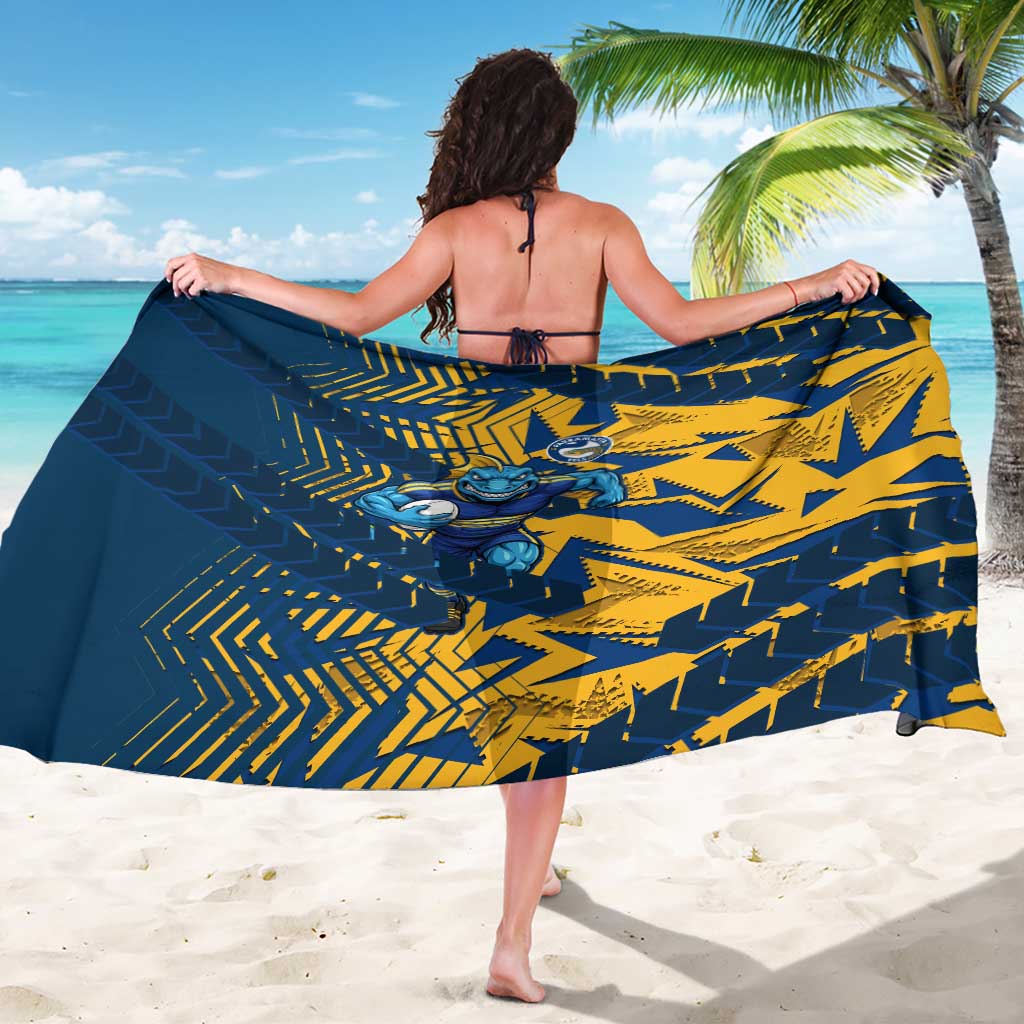 Parramatta Eels Rugby Sarong Fierce Mascot Geometric Tribal Art