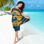 Parramatta Eels Rugby Sarong Fierce Mascot Geometric Tribal Art