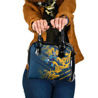 Parramatta Eels Rugby Shoulder Handbag Fierce Mascot Geometric Tribal Art