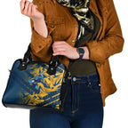 Parramatta Eels Rugby Shoulder Handbag Fierce Mascot Geometric Tribal Art