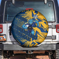 Parramatta Eels Rugby Spare Tire Cover Fierce Mascot Geometric Tribal Art