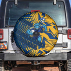Parramatta Eels Rugby Spare Tire Cover Fierce Mascot Geometric Tribal Art