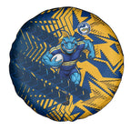 Parramatta Eels Rugby Spare Tire Cover Fierce Mascot Geometric Tribal Art