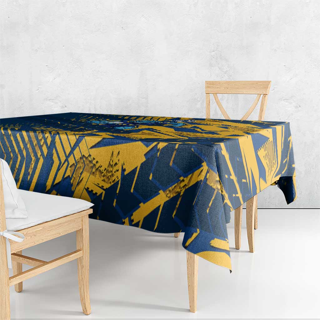 Parramatta Eels Rugby Tablecloth Fierce Mascot Geometric Tribal Art