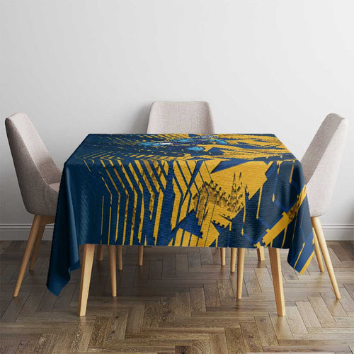 Parramatta Eels Rugby Tablecloth Fierce Mascot Geometric Tribal Art