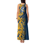Parramatta Eels Rugby Tank Maxi Dress Fierce Mascot Geometric Tribal Art
