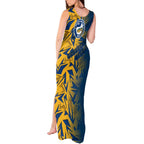 Parramatta Eels Rugby Tank Maxi Dress Fierce Mascot Geometric Tribal Art