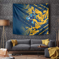 Parramatta Eels Rugby Tapestry Fierce Mascot Geometric Tribal Art