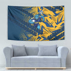 Parramatta Eels Rugby Tapestry Fierce Mascot Geometric Tribal Art