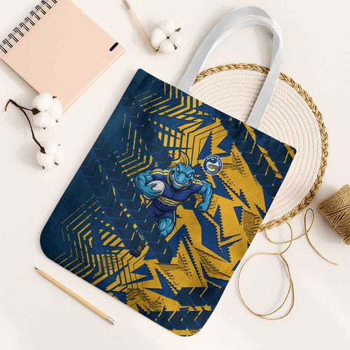 Parramatta Eels Rugby Tote Bag Fierce Mascot Geometric Tribal Art