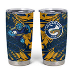 Parramatta Eels Rugby Tumbler Cup Fierce Mascot Geometric Tribal Art