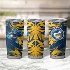 Parramatta Eels Rugby Tumbler Cup Fierce Mascot Geometric Tribal Art