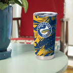 Parramatta Eels Rugby Tumbler Cup Fierce Mascot Geometric Tribal Art