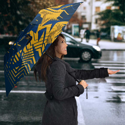 Parramatta Eels Rugby Umbrella Fierce Mascot Geometric Tribal Art