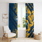Parramatta Eels Rugby Window Curtain Fierce Mascot Geometric Tribal Art