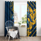 Parramatta Eels Rugby Window Curtain Fierce Mascot Geometric Tribal Art