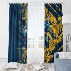 Parramatta Eels Rugby Window Curtain Fierce Mascot Geometric Tribal Art