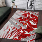 St George Illawarra Dragons Rugby Area Rug Fierce Mascot Geometric Tribal Art