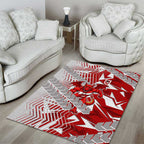St George Illawarra Dragons Rugby Area Rug Fierce Mascot Geometric Tribal Art