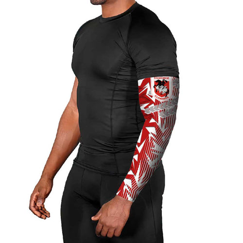 St George Illawarra Dragons Rugby Arm Sleeves Fierce Mascot Geometric Tribal Art