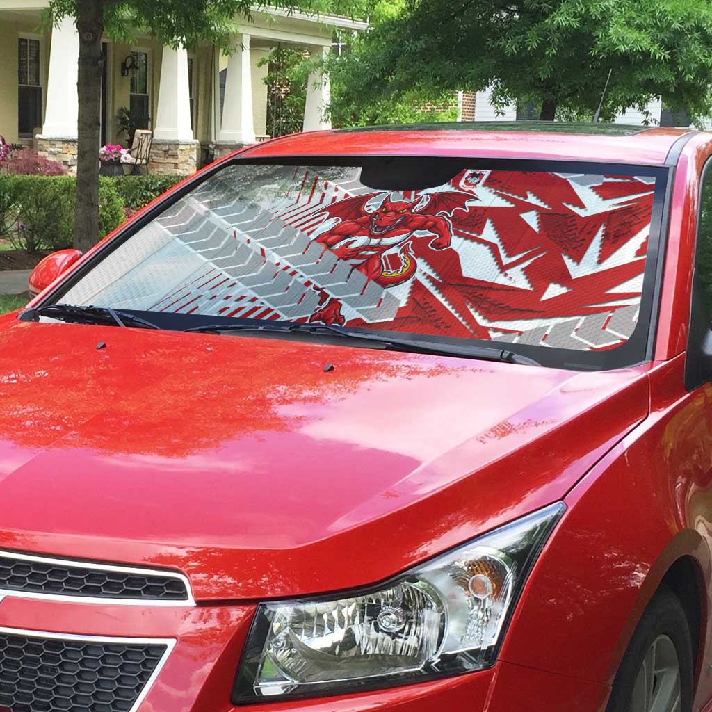 St George Illawarra Dragons Rugby Auto Sun Shade Fierce Mascot Geometric Tribal Art