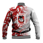 St George Illawarra Dragons Rugby Baseball Jacket Fierce Mascot Geometric Tribal Art