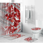 St George Illawarra Dragons Rugby Bathroom Set Fierce Mascot Geometric Tribal Art