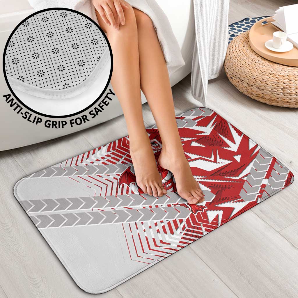 St George Illawarra Dragons Rugby Bathroom Set Fierce Mascot Geometric Tribal Art