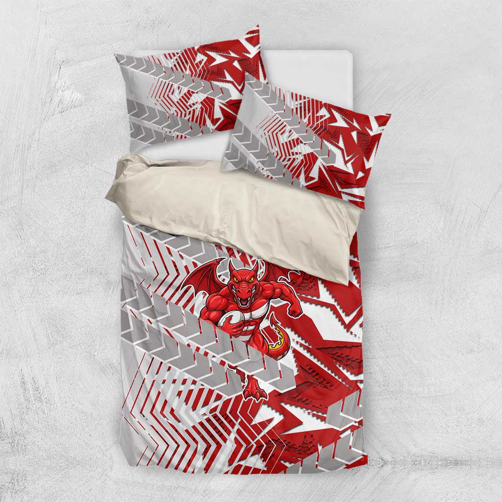 St George Illawarra Dragons Rugby Bedding Set Fierce Mascot Geometric Tribal Art