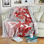 St George Illawarra Dragons Rugby Blanket Fierce Mascot Geometric Tribal Art