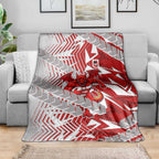 St George Illawarra Dragons Rugby Blanket Fierce Mascot Geometric Tribal Art