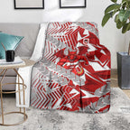 St George Illawarra Dragons Rugby Blanket Fierce Mascot Geometric Tribal Art