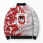 St George Illawarra Dragons Rugby Bomber Puffer Jacket Fierce Mascot Geometric Tribal Art