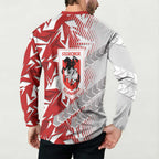 St George Illawarra Dragons Rugby Button Sweatshirt Fierce Mascot Geometric Tribal Art