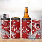 St George Illawarra Dragons Rugby 4 in 1 Can Cooler Tumbler Fierce Mascot Geometric Tribal Art