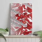 St George Illawarra Dragons Rugby Canvas Wall Art Fierce Mascot Geometric Tribal Art
