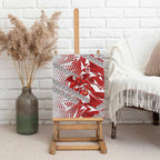 St George Illawarra Dragons Rugby Canvas Wall Art Fierce Mascot Geometric Tribal Art