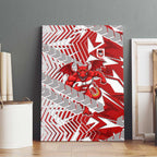 St George Illawarra Dragons Rugby Canvas Wall Art Fierce Mascot Geometric Tribal Art