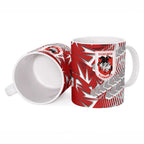 St George Illawarra Dragons Rugby Ceramic Mug Fierce Mascot Geometric Tribal Art