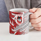St George Illawarra Dragons Rugby Ceramic Mug Fierce Mascot Geometric Tribal Art