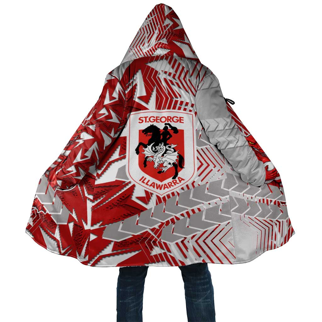 St George Illawarra Dragons Rugby Cloak Fierce Mascot Geometric Tribal Art