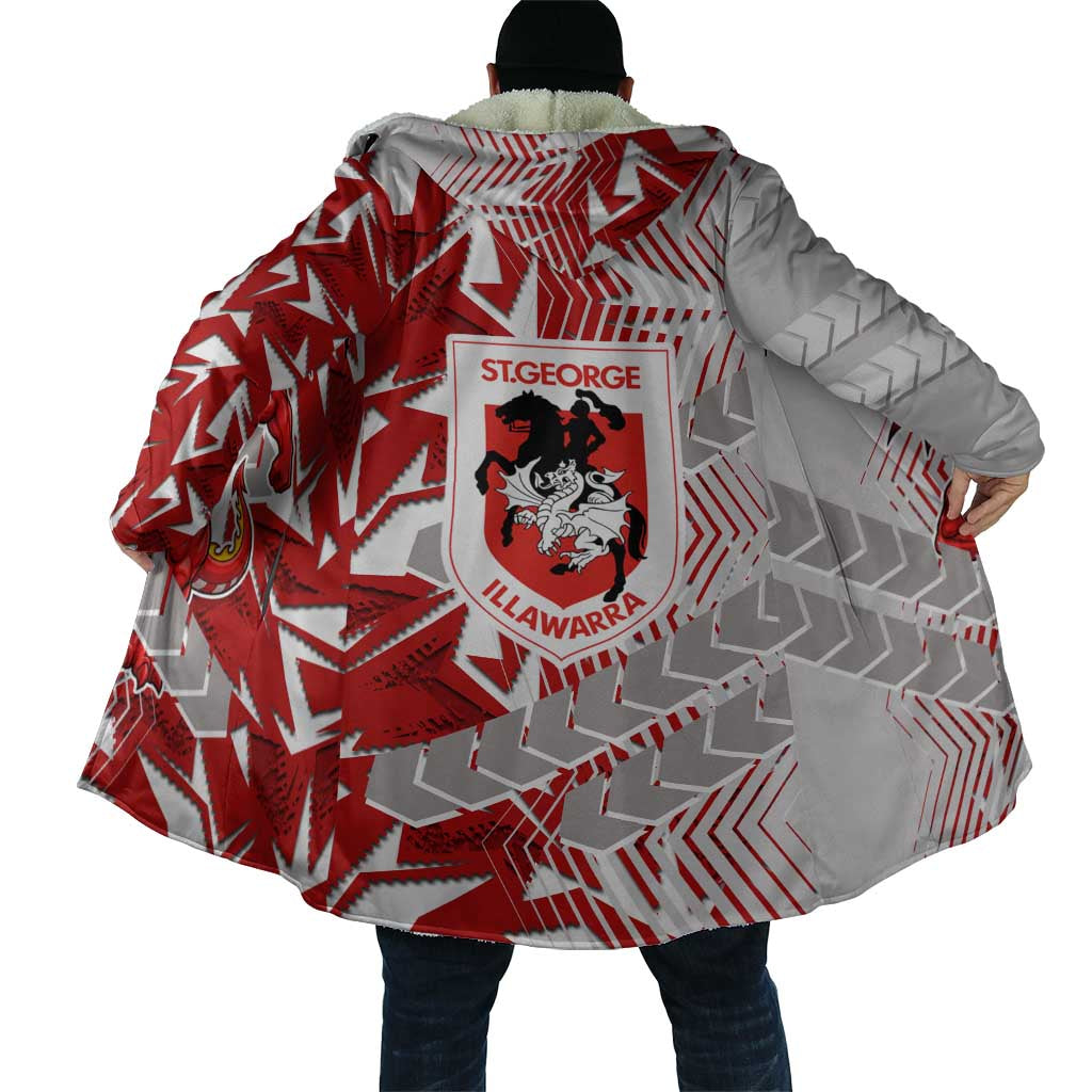 St George Illawarra Dragons Rugby Cloak Fierce Mascot Geometric Tribal Art