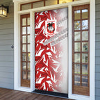 St George Illawarra Dragons Rugby Door Cover Fierce Mascot Geometric Tribal Art