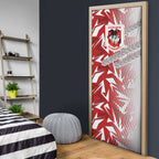 St George Illawarra Dragons Rugby Door Cover Fierce Mascot Geometric Tribal Art
